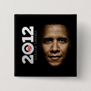 Macaron Carré 5 Cm Bouton d'Obama 2012
