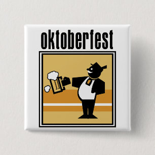 Macaron Carré 5 Cm Bouton d'Oktoberfest