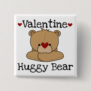 Macaron Carré 5 Cm Bouton d'ours de Valentine Huggy