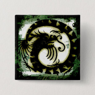 Macaron Carré 5 Cm Bouton Dragon
