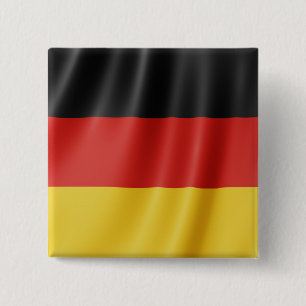 Macaron Carré 5 Cm Bouton drapeau allemand