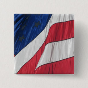 Macaron Carré 5 Cm Bouton drapeau américain