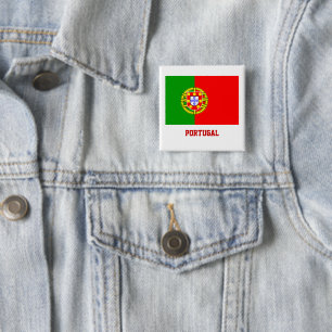 Macaron Carré 5 Cm Bouton Drapeau Portugal/Épingle d'ordinateur porta