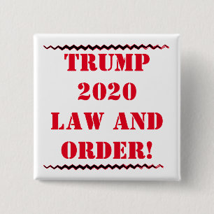 MACARON CARRÉ 5 CM BOUTON DROIT ET ORDRE DE TRUMP 2020!!