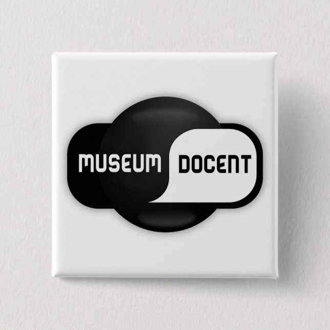 Macaron Carré 5 Cm Bouton du document du musée (Devant)