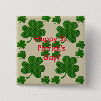 Macaron Carré 5 Cm Bouton du jour de St Patrick