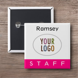 Macaron Carré 5 Cm Bouton du logo du Carré de l'insigne du dossier ro