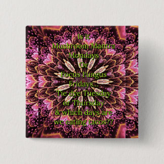 Macaron Carré 5 Cm Bouton du lundi du champignon