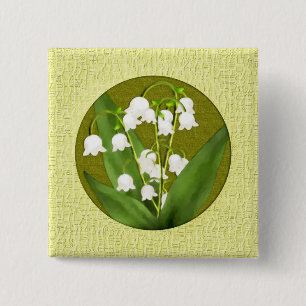 Macaron Carré 5 Cm Bouton du muguet