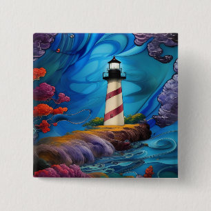 Macaron Carré 5 Cm Bouton du point du phare