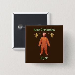 Macaron Carré 5 Cm Bouton du prisonnier Trump