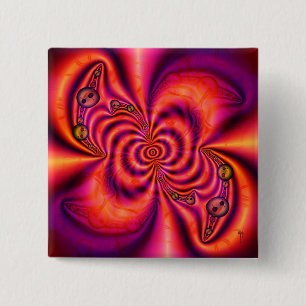 Macaron Carré 5 Cm Bouton en spirale cellulaire