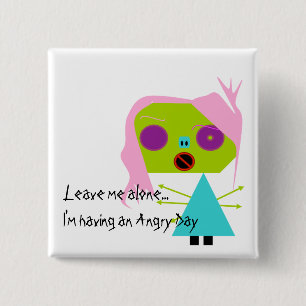 Macaron Carré 5 Cm Bouton fâché de jour