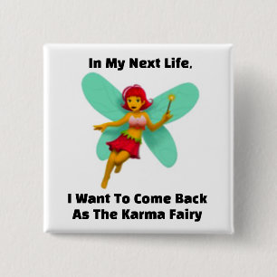 Macaron Carré 5 Cm Bouton Fairy Karma