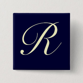 Macaron Carré 5 Cm Bouton fait sur commande de monogramme