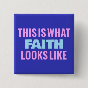Macaron Carré 5 Cm Bouton Faith™