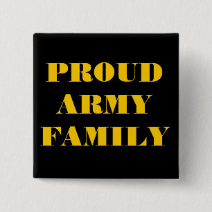 Macaron Carré 5 Cm Bouton Famille de l'Armée Fière