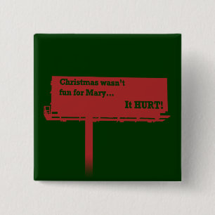 Macaron Carré 5 Cm Bouton Fantaisie Noël