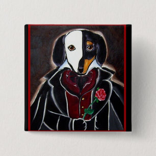 Macaron Carré 5 Cm Bouton fantôme