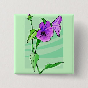 Macaron Carré 5 Cm Bouton Flower
