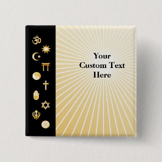 Macaron Carré 5 Cm Bouton Foi Internationale