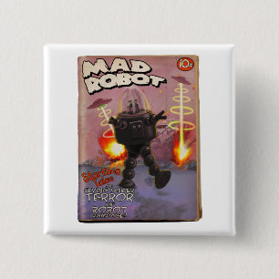 Macaron Carré 5 Cm Bouton fou de couverture de pulpe de robot