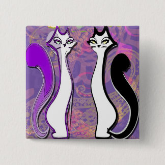 Macaron Carré 5 Cm Bouton frais de Purrfectly