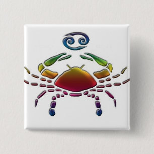 Macaron Carré 5 Cm Bouton gai de Cancer