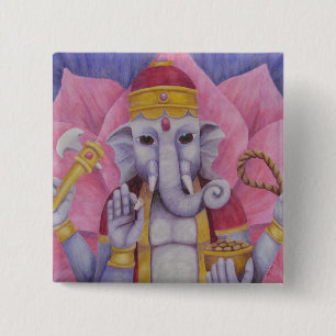 Macaron Carré 5 Cm Bouton Ganesh