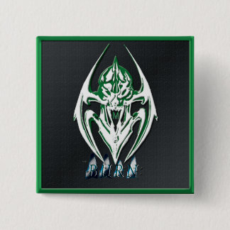 MACARON CARRÉ 5 CM BOUTON GRAPHIQUE DE THÈME DE BRÛLURE