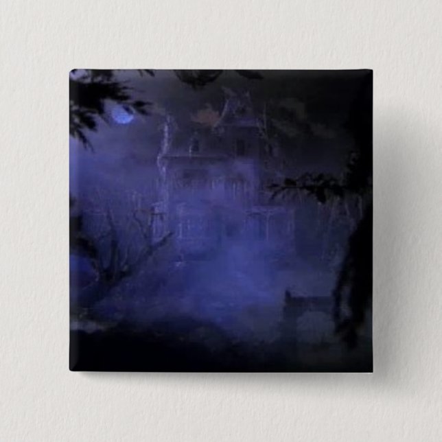 Macaron Carré 5 Cm Bouton Haunted Hill House (Devant)