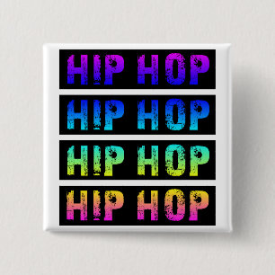 Macaron Carré 5 Cm Bouton HipHop