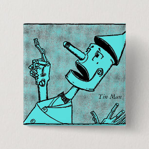 Macaron Carré 5 Cm Bouton Homme Tin