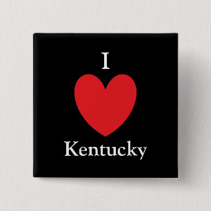 Macaron Carré 5 Cm Bouton I Heart Kentucky