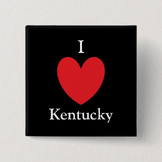Macaron Carré 5 Cm Bouton I Heart Kentucky