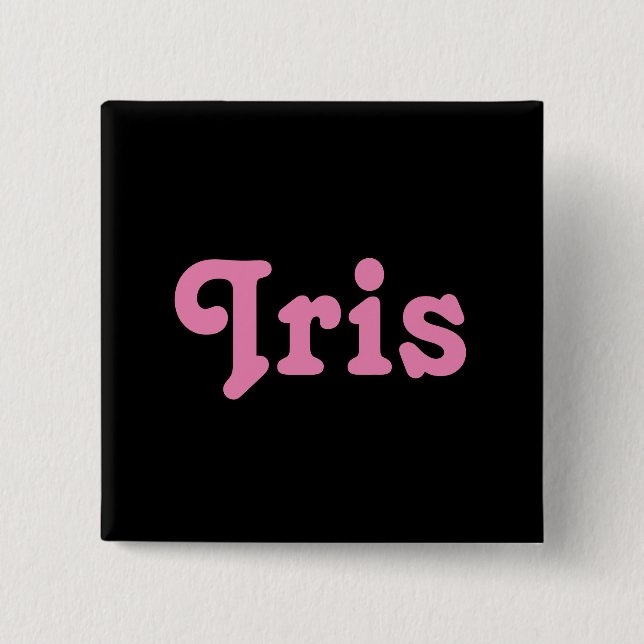 Macaron Carré 5 Cm Bouton Iris (Devant)