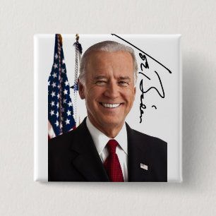 Macaron Carré 5 Cm Bouton Joe Biden