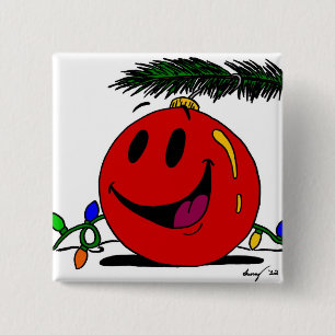 Macaron Carré 5 Cm Bouton joyeux ornement