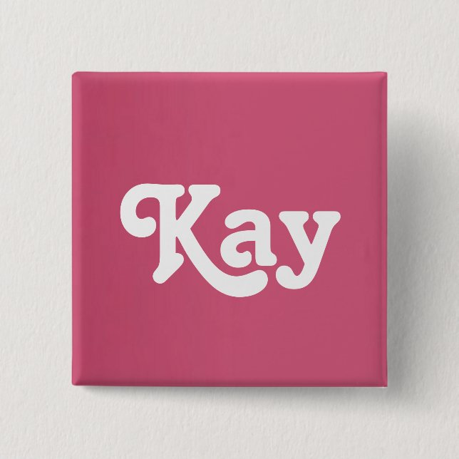 Macaron Carré 5 Cm Bouton Kay (Devant)