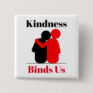 Macaron Carré 5 Cm Bouton Kindness nous lie