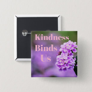 Macaron Carré 5 Cm Bouton Kindness nous lie