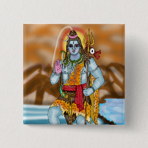 Macaron Carré 5 Cm Bouton Lord Shiva