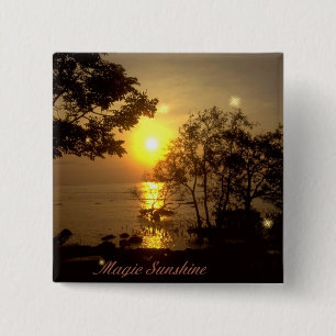 Macaron Carré 5 Cm Bouton Magique Sunshine