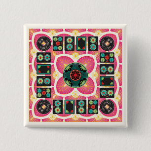 Macaron Carré 5 Cm Bouton Mah Jongg Fan 2025