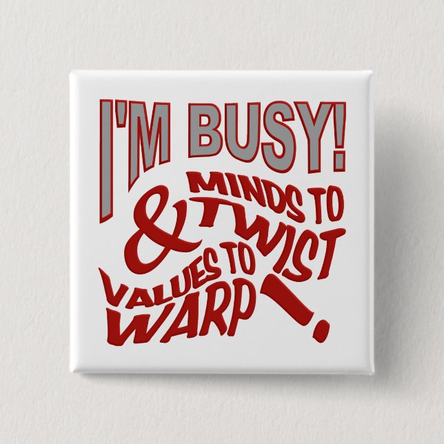 Macaron Carré 5 Cm Bouton Minds to Twist (Devant)