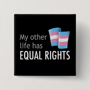 Macaron Carré 5 Cm Bouton Mon autre vie Trans foncé