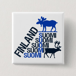 Macaron Carré 5 Cm Bouton Moose & Reinder Finlande