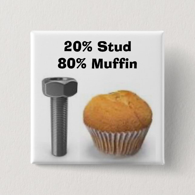 Macaron Carré 5 Cm Bouton Muffin Stud (Devant)