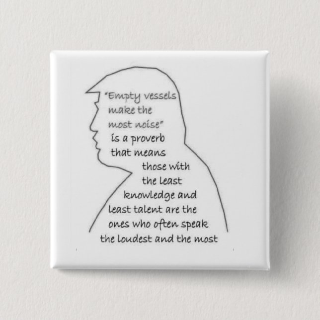 Macaron Carré 5 Cm Bouton Navires vides (Devant)