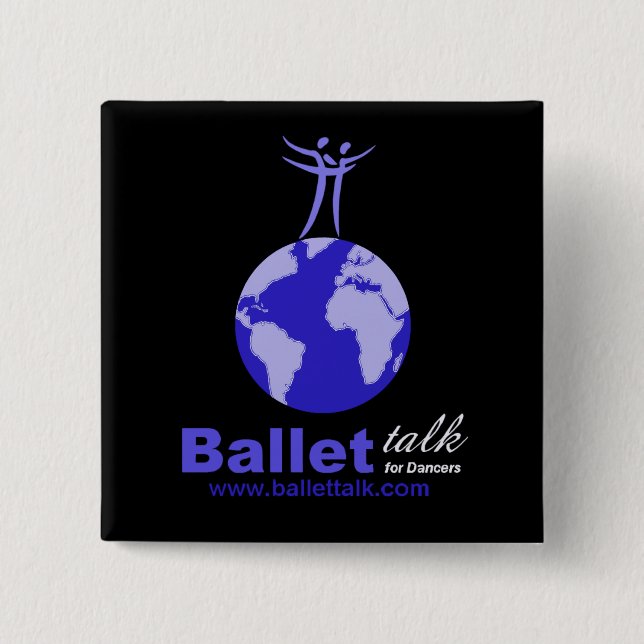 Macaron Carré 5 Cm Bouton noir carré (Devant)